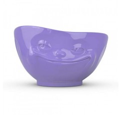 FIFTYEIGHT PRODUCTS TASSEN 도자기 그릇, 웃는 얼굴 에디션, 16oz. 보라색, (단일 그릇) 시리얼, 수프 제공용