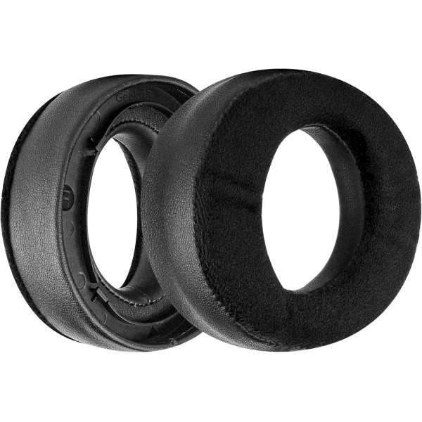 Sony Playstation 5 Pulse 3D PS5 무선 헤드폰 이어 패드, 헤드셋 이어 패드 교체 부품(검은색)과 호환되는 Geekria Comfort 하이브리드 벨루어 교체용 이어 패드