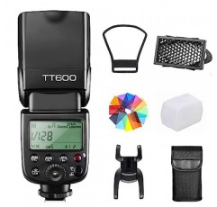 Godox TT600 플래시 - 무선 X 시스템, 2.4G 전송, Canon, Nikon, Pentax, Olympus와 호환 가능 - DSLR 카메라용 크리에이티브 조명