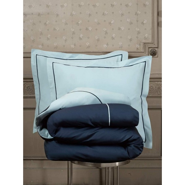 De Witte Lietaer 범블비 럭셔리 퍼케일 이불 커버 + 베갯잇, 면, 파란색, 240 x 220 cm 240 x 220 cm 파란색