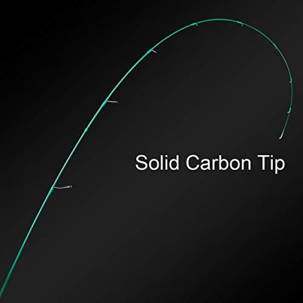 BERRYPRO 초경량 스피닝 낚싯대, 솔리드 카본 팁 패스트 액션(6', 6'6'',7',7'6'')이 포함된 여행용 스피닝 로드