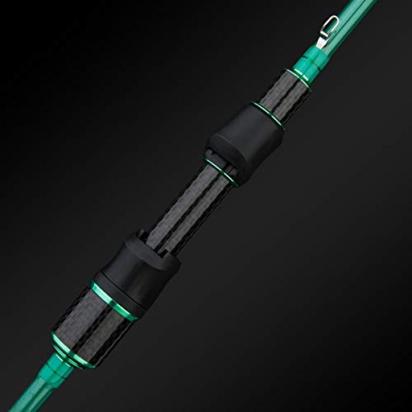 BERRYPRO 초경량 스피닝 낚싯대, 솔리드 카본 팁 패스트 액션(6', 6'6'',7',7'6'')이 포함된 여행용 스피닝 로드