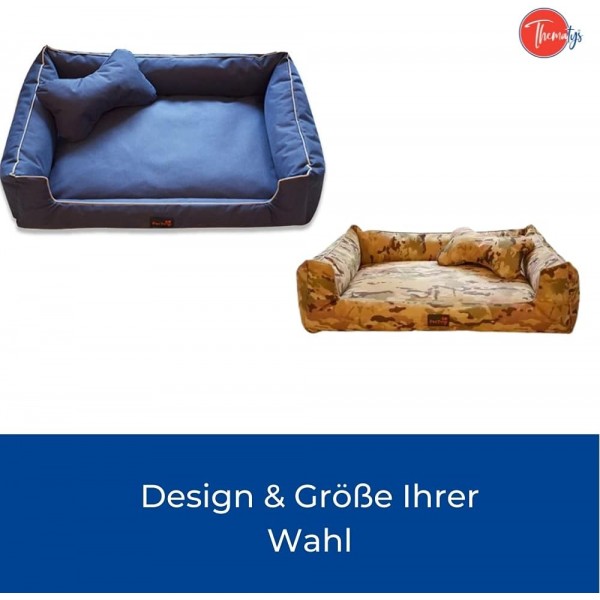 thematy의 애완 동물 침대 | 특히 견고한 개 침대 | 세탁 가능 및 긁힘 방지(XL(100 x 80 x 20cm), 스타일 2) (XL(100 x 80 x 20cm) 스타일 2)