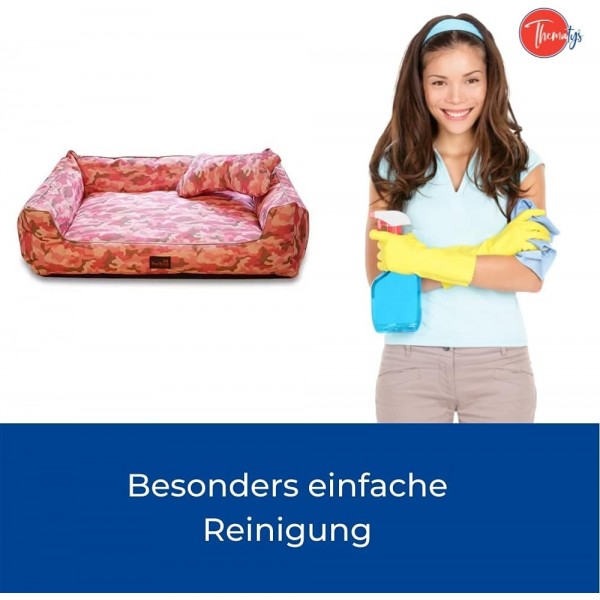 thematy의 애완 동물 침대 | 특히 견고한 개 침대 | 세탁 가능 및 긁힘 방지(XL(100 x 80 x 20cm), 스타일 2) (XL(100 x 80 x 20cm) 스타일 2)