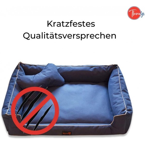 thematy의 애완 동물 침대 | 특히 견고한 개 침대 | 세탁 가능 및 긁힘 방지(XL(100 x 80 x 20cm), 스타일 2) (XL(100 x 80 x 20cm) 스타일 2)