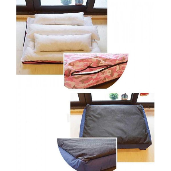 thematy의 애완 동물 침대 | 특히 견고한 개 침대 | 세탁 가능 및 긁힘 방지(XL(100 x 80 x 20cm), 스타일 2) (XL(100 x 80 x 20cm) 스타일 2)