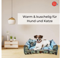 thematy의 애완 동물 침대 | 특히 견고한 개 침대 | 세탁 가능 및 긁힘 방지(XL(100 x 80 x 20cm), 스타일 2) (XL(100 x 80 x 20cm) 스타일 2)