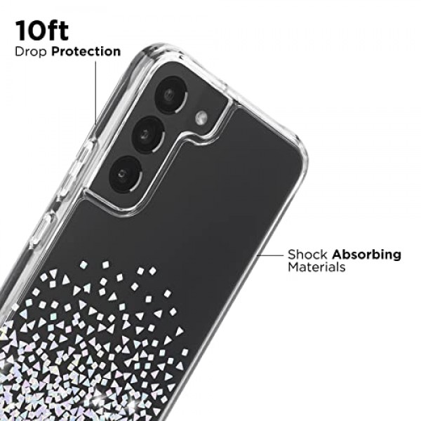 Case-Mate - 트윙클 옴브레 - Samsung Galaxy S22 Plus용 케이스 - 반사 포일 요소 - 10피트 낙하 방지 - 6.6인치 - 스타더스트