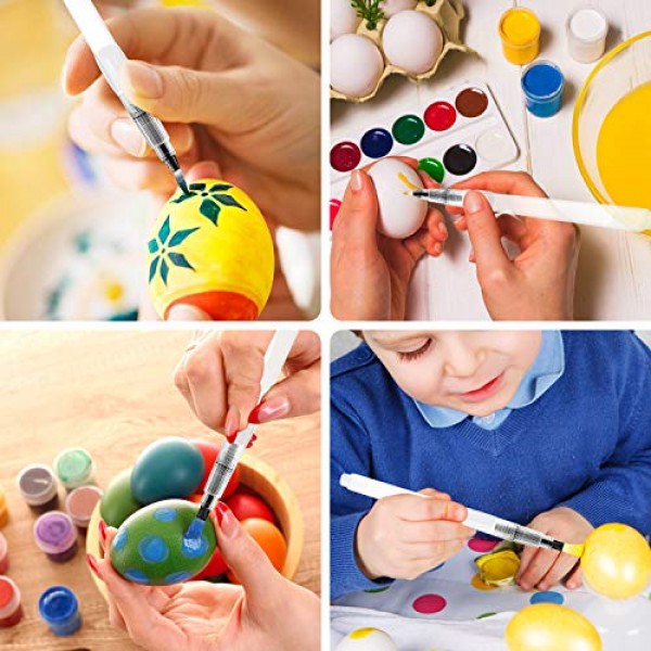 UPINS 12피스 워터 컬러 브러쉬 펜 세트, 페인팅 마커용 수채화 페인트 펜