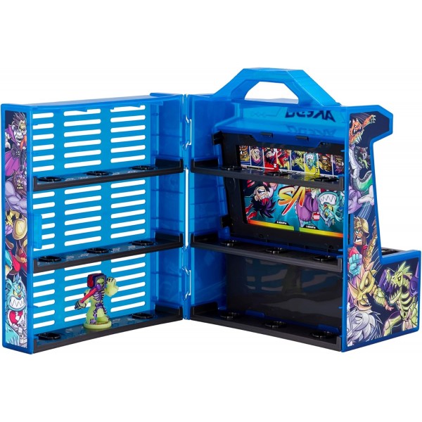 Akedo 14241 Ultimate Arcade Warriors 수집기 케이스 미니 배틀 액션 피규어 준비, 싸움, 스플릿 스트라이크 싱글