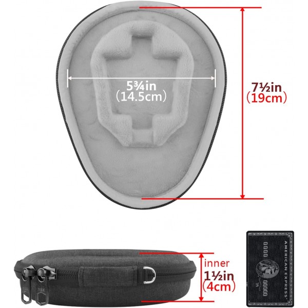 소니 WI1000X H700 C400 Sbh70 EX750BT, EEL IP67 헤드셋, 헤드셋 케이스용 보호 케이스, 하드 운반 케이스 Drak Gray용 Geekria 케이스 헤드폰