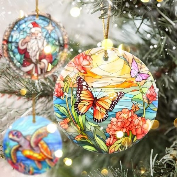 나비 장식품, 2023년 크리스마스 장식품, 나비 크리스마스, 2023년 크리스마스 트리 장식품, 휴일 장식, 크리스마스 기념품, 나비 애인, 나비 선물