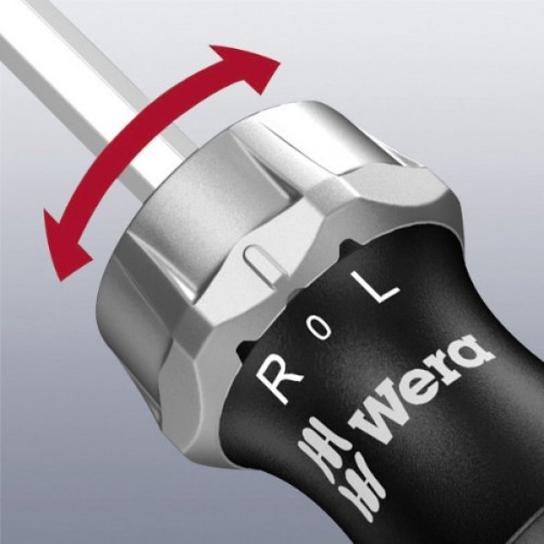 Wera - 5051461001 Kraftform 816 RA Bitholding 래칫 드라이버, 1/4 헤드