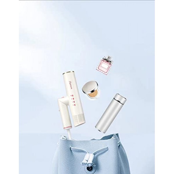 헤어 드라이어, 빠른 건조를 위한 110,000RPM 브러시리스 모터가 장착된 전문 이온 블로우 드라이어, 접이식 본체 디자인, 4단계 및 3단계 속도, 열 손상 없음 가정 여행 