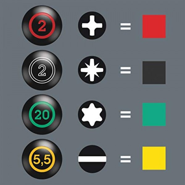 WERA 05008854001 355 PZ Pozidriv 헤드 스터비/기화기 드라이버, PZ 2 x 25mm