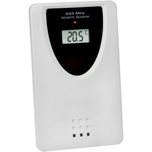 온도 표시 기능이 있는 TFA Dostmann 60.4518.08 디지털 라디오 벽시계(배터리 포함 브라운)