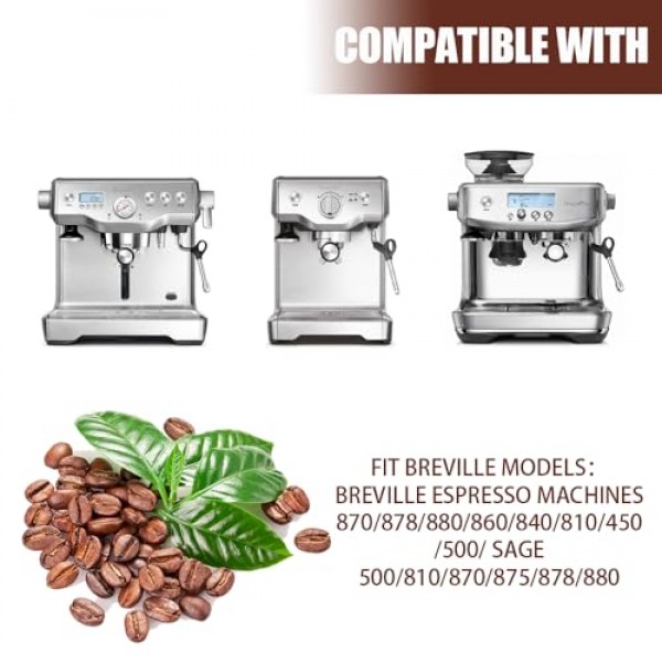 Dianrui 2PCS Breville 에스프레소 머신 용 54mm 실리콘 스팀 링 878/870/860/880/810/840/450/500 및 Sage 880/878/875/870/810/500 그룹 헤드 가스켓 교체 부품 K1-064