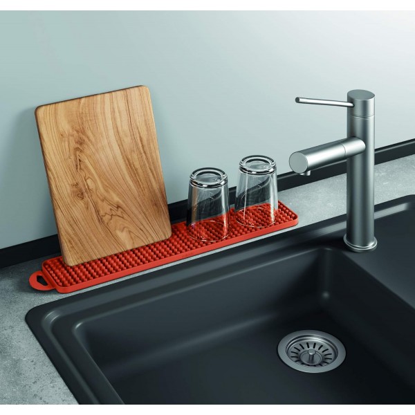 Metaltex 320485001 Gravity Slim Abtropfmatte 오렌지, 40x8 cm