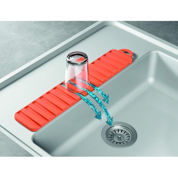 Metaltex 320485001 Gravity Slim Abtropfmatte 오렌지, 40x8 cm