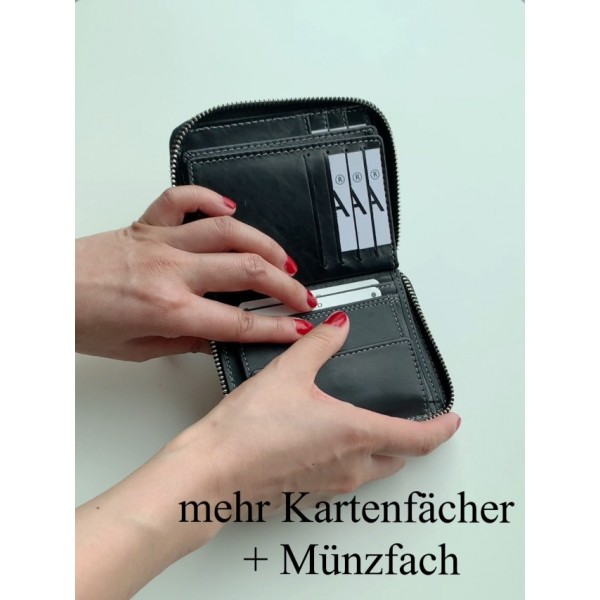 Wild Things Only의 남성용 인물 지갑! 지퍼 잠금 소가죽 남성용 지갑 지갑(색상 선택) - Zmoka 제공, 블루