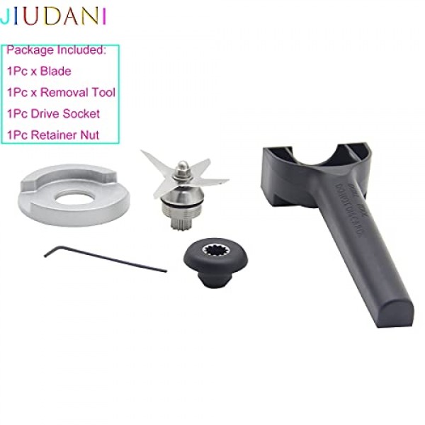 블렌더 4 나이프 블레이드 수리 키트에는 렌치, 제거 도구, 드라이브 소켓이 포함되어 있으며 Vitamix 5200 시리즈 블렌더 믹서 32/48 및 64온스 용기와 호환됩니다.