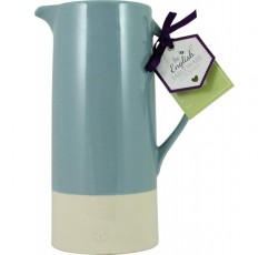 English Tableware Company 세라믹 티 커피와 설탕 용기 세트 컨트리 키친 튼튼한 도기 장인-대형 저그, 설탕 포트, 크리머 저그 세트- 블루