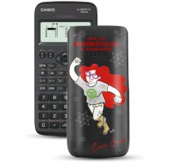 Casio FX-82SPXII Iberia 공학용 계산기, 표지에 Clara Grima 삽화 포함, 스페인어 및 포르투갈어 커리큘럼에 권장, 293가지 기능, Clara Grima 공학용 계산기의 회색 삽화