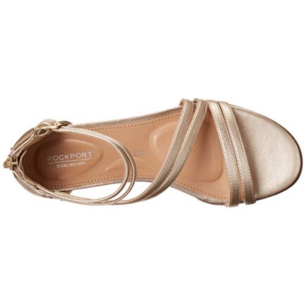 락포트 여성용 토탈 모션 잔드라 Asym 앵클 플랫 샌들