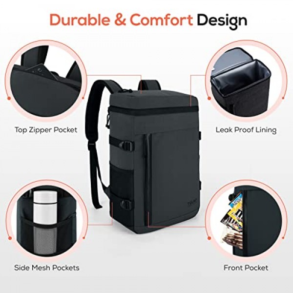 TOURIT 쿨러 배낭 32 캔 대용량 절연 배낭 쿨러 가방 남성 여성 피크닉, 하이킹