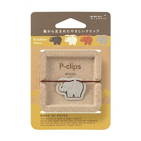 미도리 43398006 피스 클립 코끼리 무늬