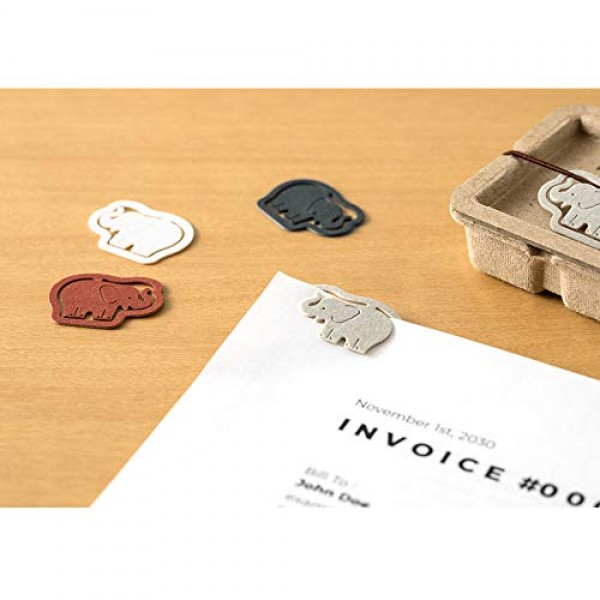 미도리 43398006 피스 클립 코끼리 무늬