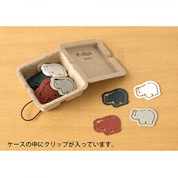 미도리 43398006 피스 클립 코끼리 무늬