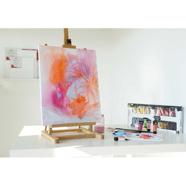 KREUL 84173 - 20ml 튜브에 32가지 색상이 포함된 Solo Goya 아크릴 세트, 연구용 품질의 크리미한 다용도 아크릴 페인트, 수성, 빠른 무광 건조, 우수한 커버리지, 방수 20ml 튜