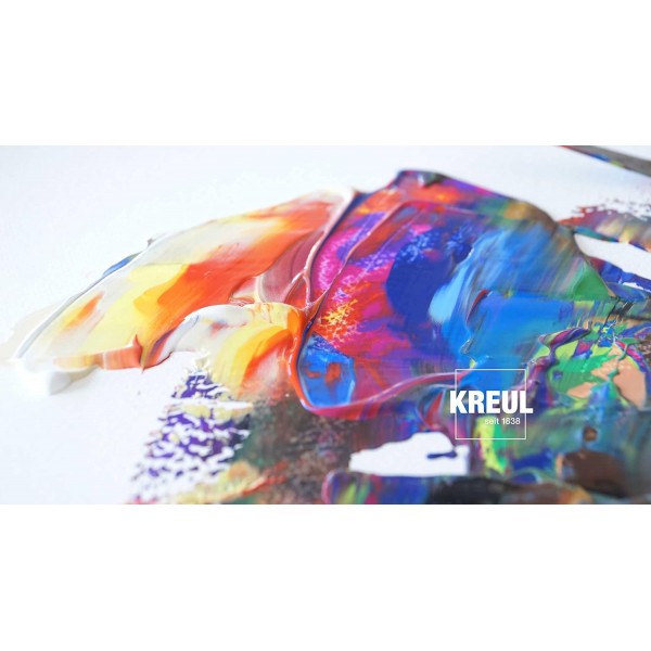 KREUL 84173 - 20ml 튜브에 32가지 색상이 포함된 Solo Goya 아크릴 세트, 연구용 품질의 크리미한 다용도 아크릴 페인트, 수성, 빠른 무광 건조, 우수한 커버리지, 방수 20ml 튜