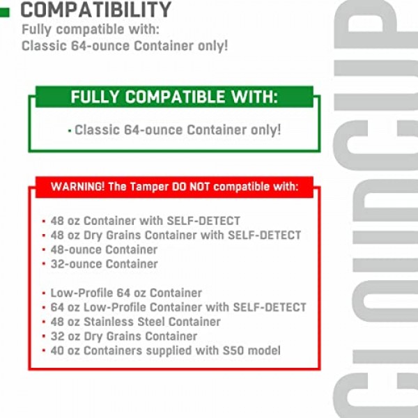Vitamix 액세서리용 플런저 교체 블렌더 탬퍼 도구 스틱 탬퍼 교체 부품 5000 5200 6300 760 블렌더, 표준 용기 64온스