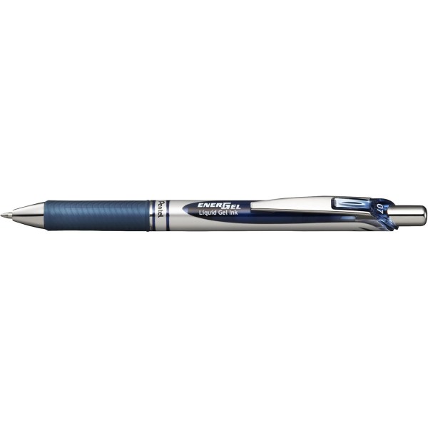 Pentel BL77 젤 롤러 볼 펜 EnerGel with push-button mechanism, 블랙-블루 3피스 + 블루 케이스, 0.7mm(선물 세트)