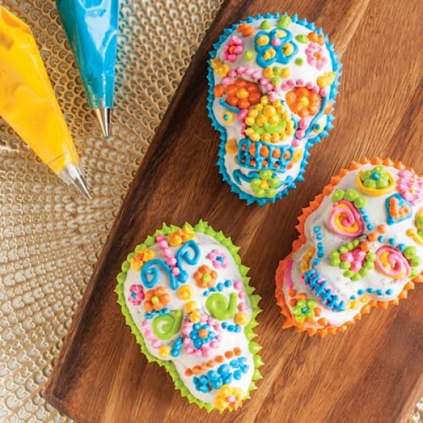 Nordic Ware Skull Cakelet 할로윈 Bakeware, Haunted 팬, Bronze Haunted Skull 케이크릿 팬