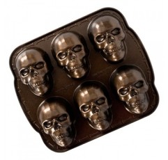 Nordic Ware Skull Cakelet 할로윈 Bakeware, Haunted 팬, Bronze Haunted Skull 케이크릿 팬