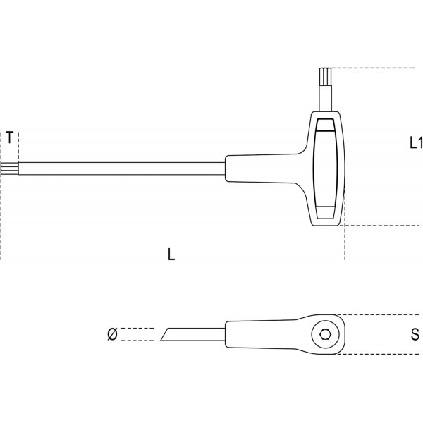 Beta 96T 5 T-핸들 육각 소켓(5.0mm 육각 키, 크롬 도금, 인체 공학적 T-핸들, 강력하고 내구성이 있음, Made in Italy, 무게: 83.6g) 실버/오렌지