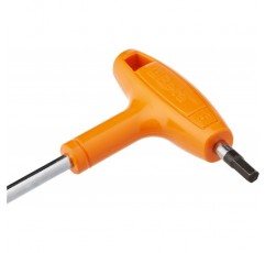 Beta 96T 5 T-핸들 육각 소켓(5.0mm 육각 키, 크롬 도금, 인체 공학적 T-핸들, 강력하고 내구성이 있음, Made in Italy, 무게: 83.6g) 실버/오렌지