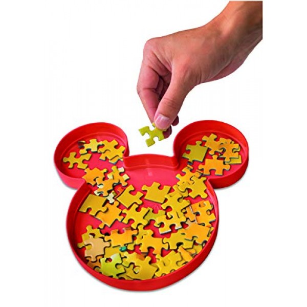 Ravensburger 17975 디즈니 미키 마우스 정렬 및 이동 직소 퍼즐 액세서리 - 튼튼하고 사용하기 쉬운 플라스틱 미키 마우스 머리 모양의 퍼즐용 정렬 트레이 최대 1000개, 빨