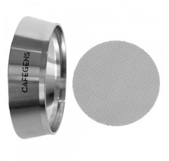 CAFEGENS 54mm 에스프레소 도징 깔때기 및 퍽 스크린 세트, 자기 커피 도징 링, 54mm Breville Portafilters용 재사용 가능한 에스프레소 퍽 스크린