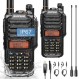 Baofeng UV-9G GMRS 라디오(2팩), IP67 방수 실외 양방향 라디오, 프로그래밍 케이블 및 RA-MD2 안테나로 장거리 충전식, GMRS 중계기 가능, 처프 지원
