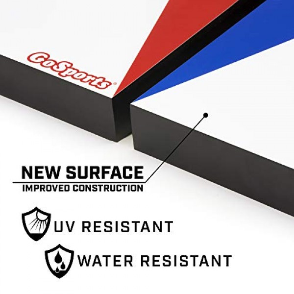 GoSports 2피트 x 1피트 휴대용 크기 콘홀 게임 세트(빈백 6개 포함) - 실내 및 실외 놀이에 적합(클래식 또는 목재 디자인 중에서 선택)