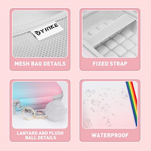 Kodak PRINTOMATIC/Mini 2 HD/Smile 인스턴트 포토 프린터(Kodak 카메라용 케이스 포함)용 Yinke 앨범, 여행용 보호 보관 가방 운반(그라데이션 색상 조합)