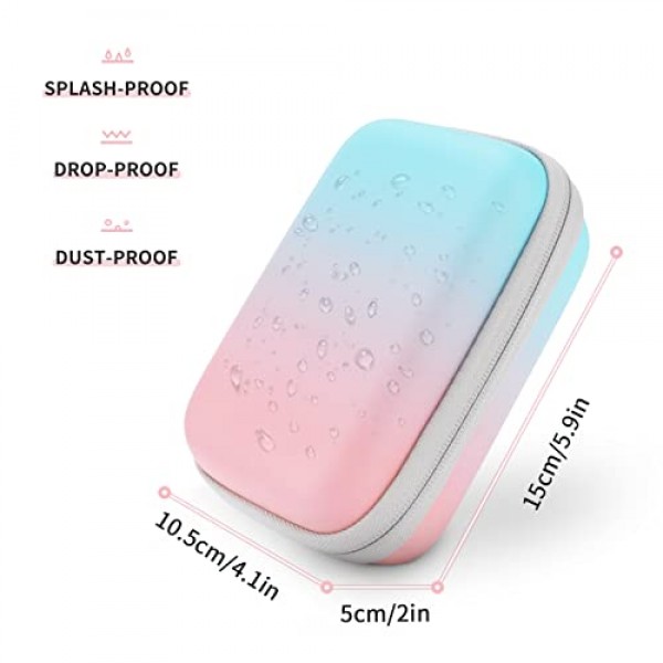 Kodak PRINTOMATIC/Mini 2 HD/Smile 인스턴트 포토 프린터(Kodak 카메라용 케이스 포함)용 Yinke 앨범, 여행용 보호 보관 가방 운반(그라데이션 색상 조합)