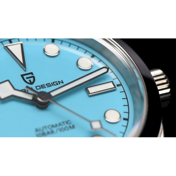 Pagani Design 남성용 시계 36MM 사파이어 100M 다이버 자동 시계 남성용 시계 일본 NH35A 무브먼트 기계식 남성용 시계