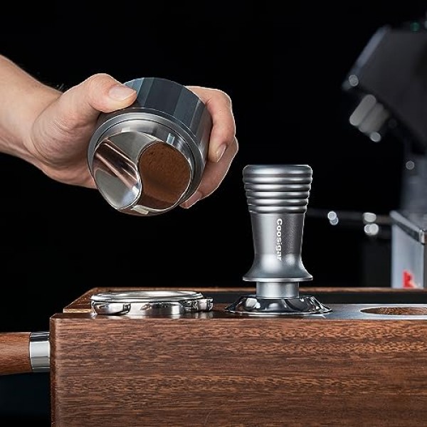 Coosigar 51mm 커피 분배기, 에스프레소 분배 도구, 중력 적응형 에스프레소 분배기는 모든 51MM 에스프레소 포터필터에 적합하며 51MM Delonghi Portafilter와 호환 가능