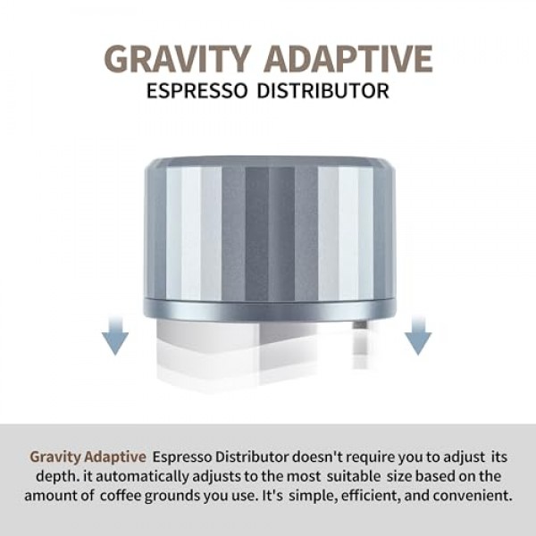 Coosigar 51mm 커피 분배기, 에스프레소 분배 도구, 중력 적응형 에스프레소 분배기는 모든 51MM 에스프레소 포터필터에 적합하며 51MM Delonghi Portafilter와 호환 가능