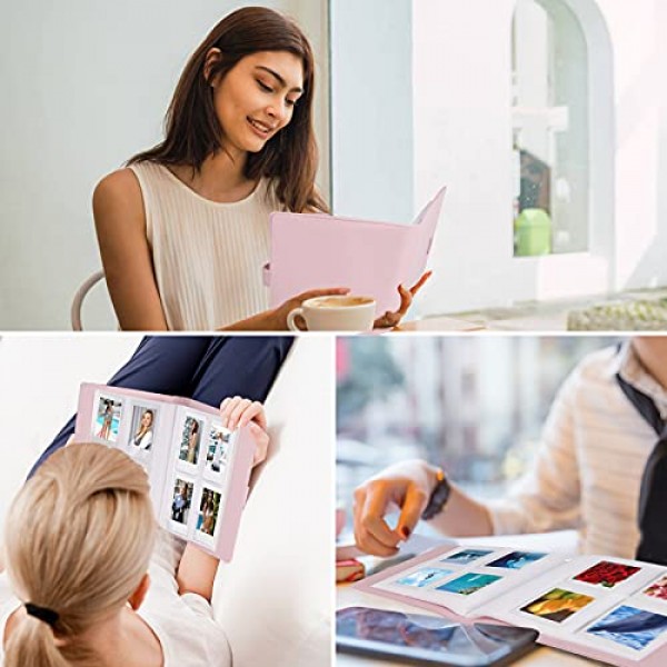 Fujifilm Instax Mini LiPlay 12 11 9 8 40 Evo 7S 즉석 카메라/미니 링크 프린터, 폴라로이드 스냅 터치 PIC-300 Z2300 민트 Zip 즉석 카메라 프린터(베이비 핑크)용 256 포켓 사진 앨범